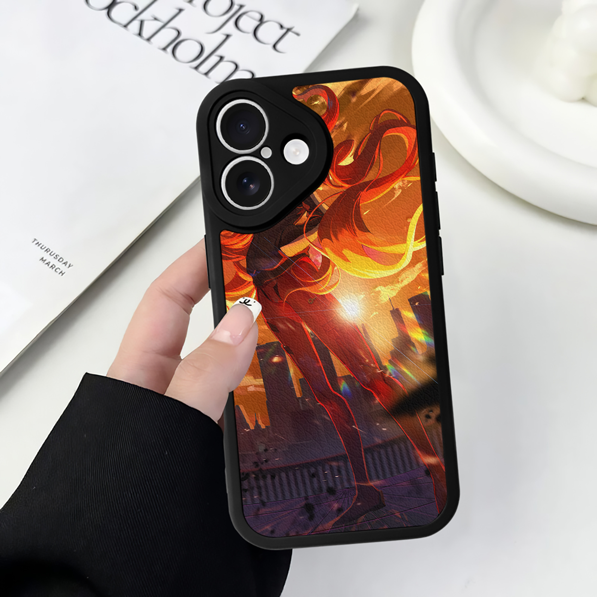 （画像用） EVA 新世紀エヴァンゲリオン 【iPhone 16シリーズ対応】シリコンスマホケース（レザー調） 材質：シリコン